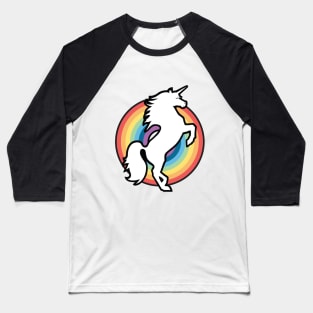 Rainbow and Unicorn Baseball T-Shirt